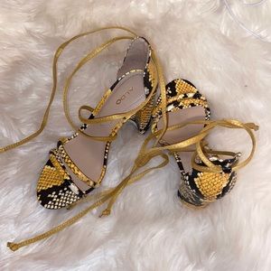 Aldo snake print heels